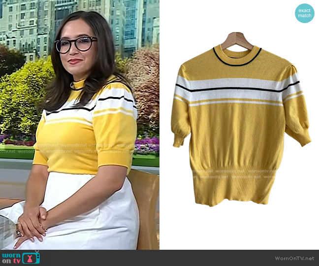 Who What Wear Puff Sleeve Sweater worn by Savannah Sellers on Today