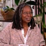Whoopi’s pink floral shirt on The View
