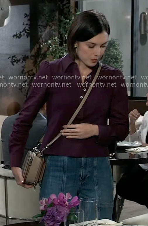 Willow’s purple shirt on General Hospital