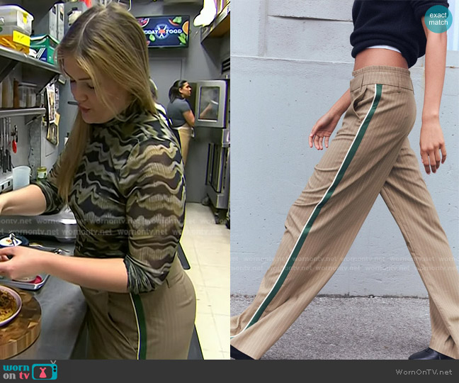 Zara Pinstripe Boxer Pants worn by Poppy O'Toole on Today