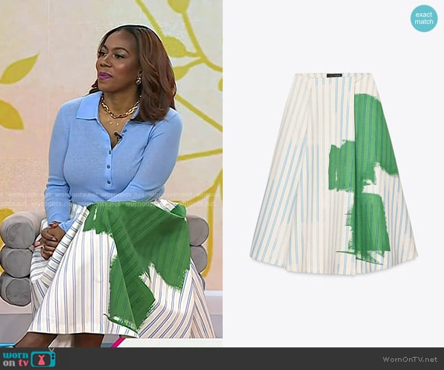 Zara Striped Skirt worn by Tiffany Reid on Today