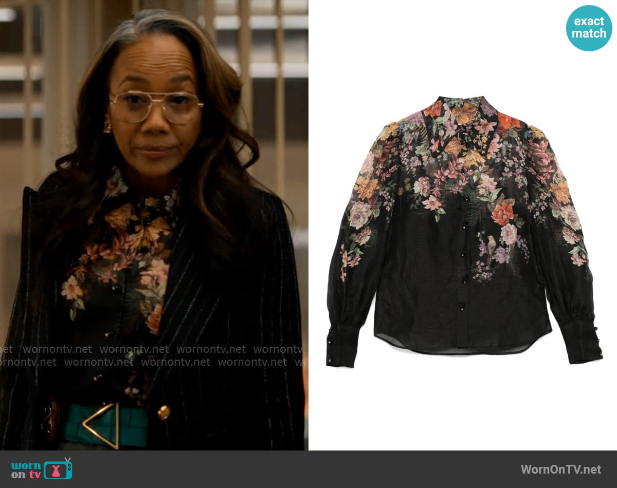 Zimmermann Pavilion blouse worn by Amanda Wagner (Sonja Sohn) on Will Trent