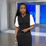Zinhle’s black button front dress on NBC News Daily