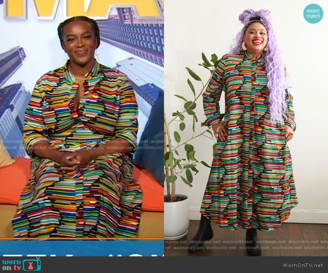 Zuri Roygbiv Dress worn by Wunmi Mosaku on Good Morning America