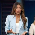 Zuri’s blue oversized blazer on Access Hollywood
