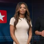 Zuri’s beige fringe dress on Access Hollywood