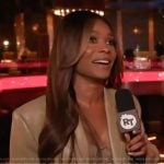 Zuri Hall’s leather blazer and pants on Access Hollywood