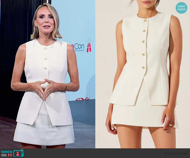 ASTR the Label Dilone Layered Dress worn by Keltie Knight on E! News