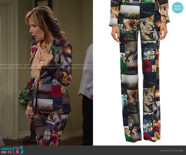 Alice + Olivia Livi Pants in eco fusion worn by Kate Roberts (Lauren Koslow) on Days of our Lives