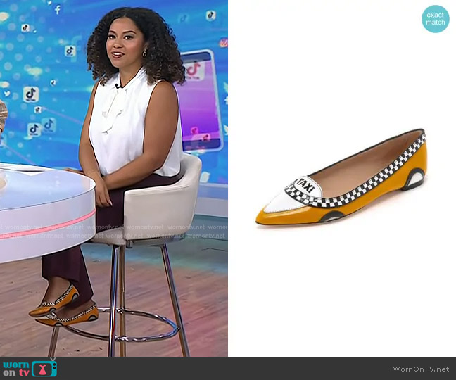 Kate Spade Gogo Taxi Flats worn by Arianna Davis on Today