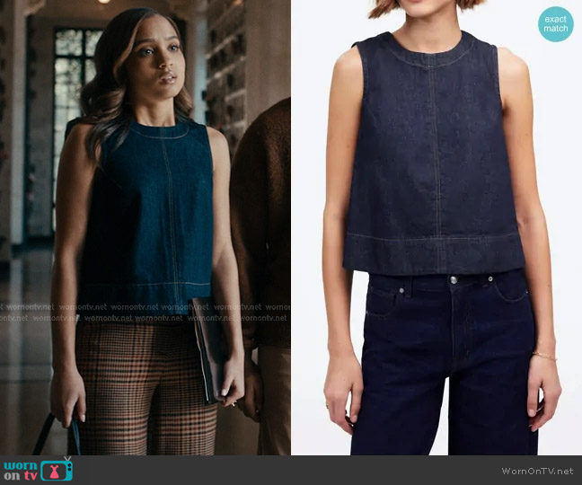 Madewell Boxy Denim Shell in Essex Wash worn by May Grant (Corinne Massiah) on 9-1-1