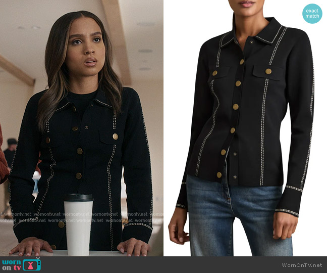 Reiss Eden Top worn by May Grant (Corinne Massiah) on 9-1-1