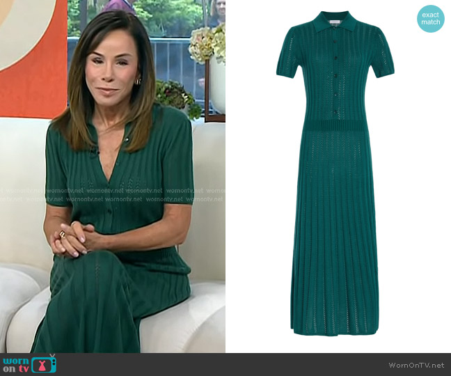 Gabriela Hearst Elvis Cashmere-Silk Midi Shirt Dress worn by Melissa Rivers on Today