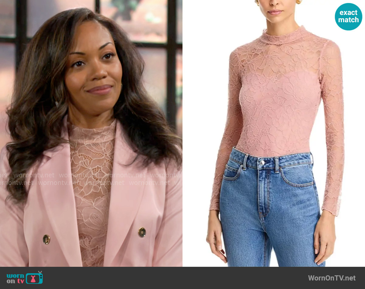 Generation Love Marielle Lace Top worn by Amanda Sinclair (Mishael Morgan) on The Young and the Restless