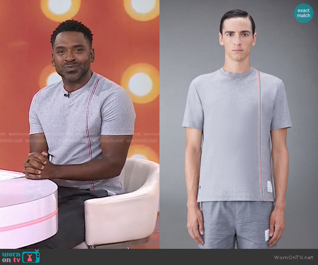 Thom Browne Jersey Short Sleeve Tee worn by Justin Sylvester on Today