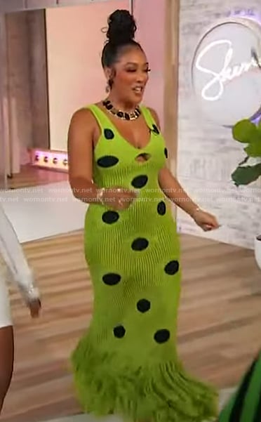 Khadeen Ellis’s green cutout maxi dress on Sherri