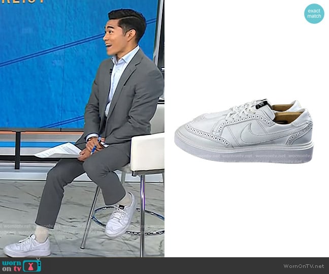Nike x G-Dragon Kwondo1 Sneaker in Triple White worn by Brian Cheung on Today