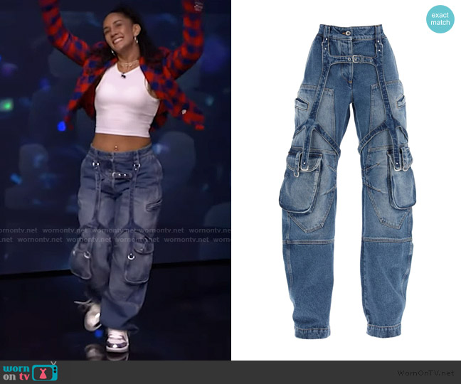 Off-White Cargo Jeans worn by Amanda Serrano on Live with Kelly and Mark