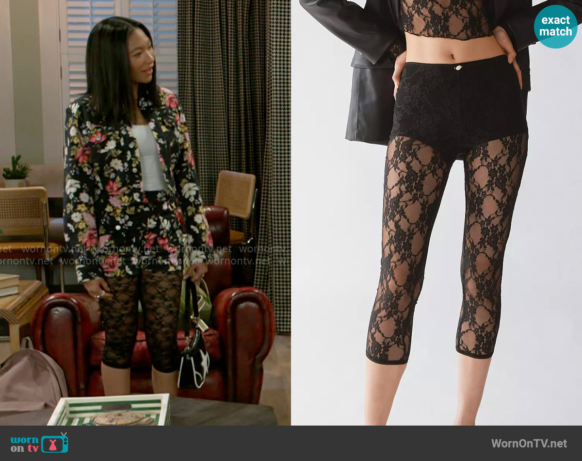 Out From Under Ivy Lace Capri Set worn by Jessica Harris (Camryn Jade) on Beyond the Gates