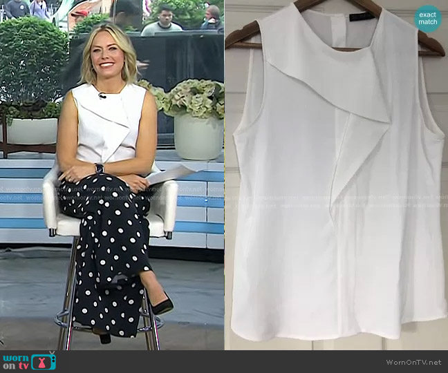 Zara Ruffle Sleeveless Top worn by Dylan Dreyer on Today