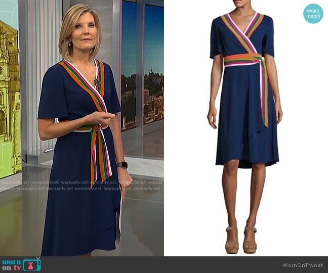 Tory Burch Peggy Wrap Dress worn by Kate Snow on NBC News Daily