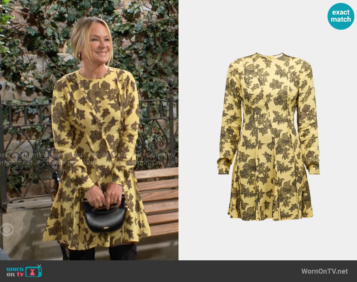 Ulla Johnson Juliette Dress in Solaris worn by Sharon Newman (Sharon Case) on The Young and the Restless