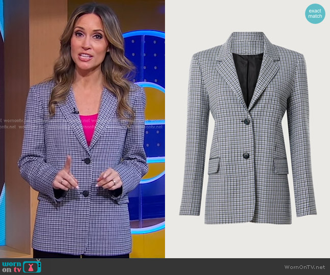 Maje Veedom Blazer worn by Rhiannon Ally on Good Morning America