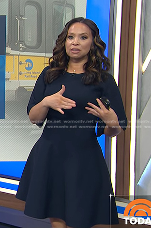 Adelle’s Navy Fit and Flare dress on Today