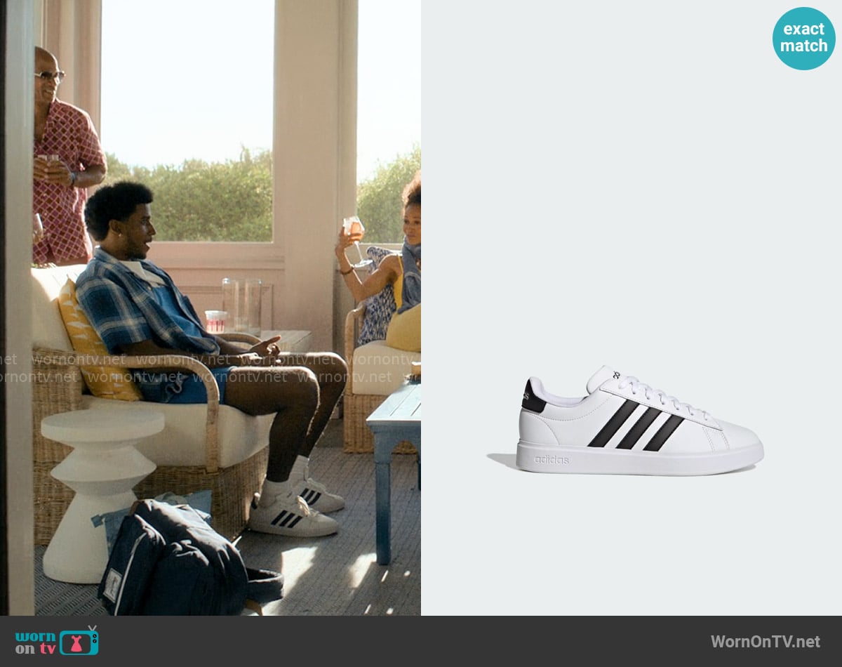 Adidas Grand Court Shoes 2.0 worn by Justin Edwards (Michael Cooper Jr.) on Forever