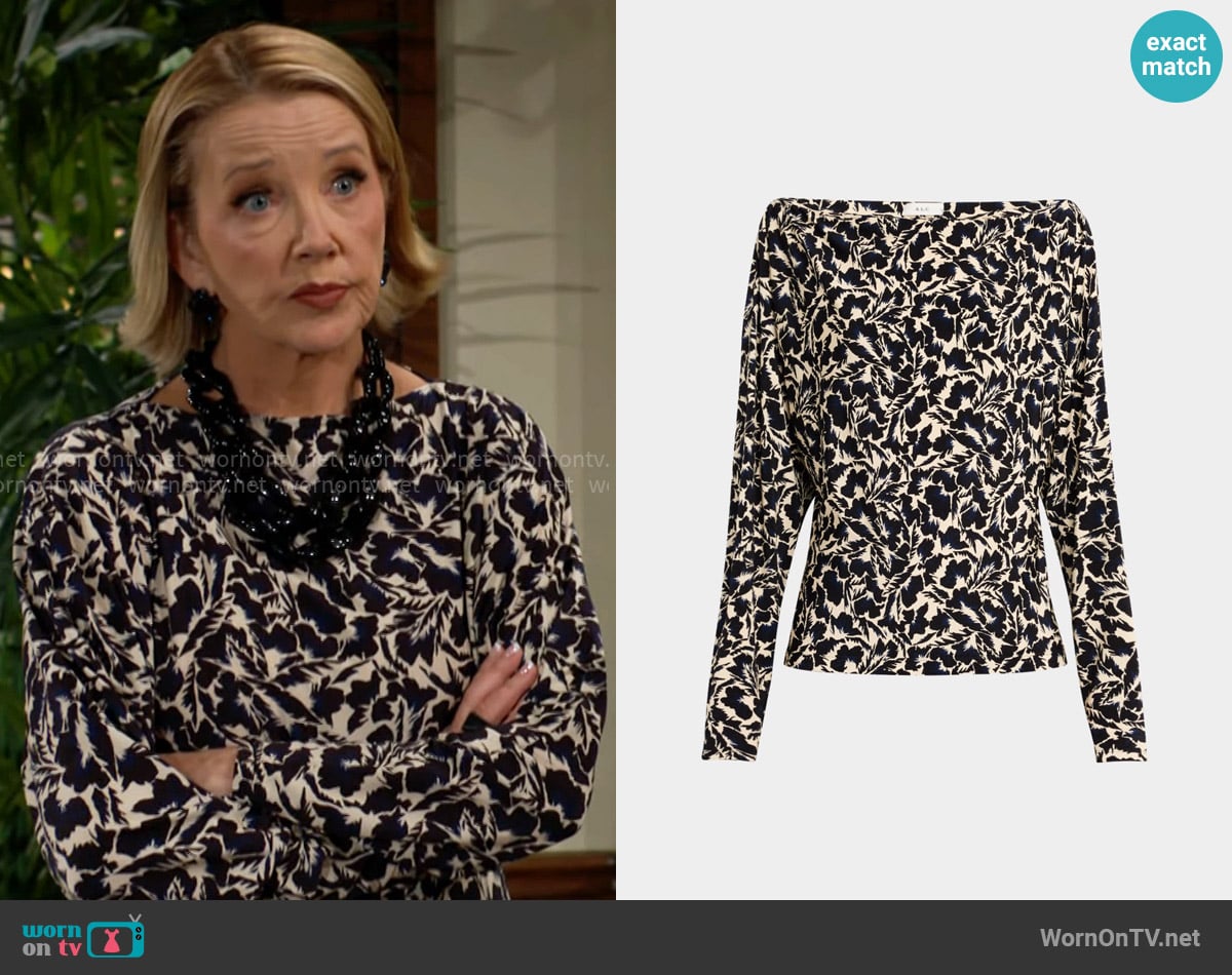 A.L.C. Tyler Top worn by Nikki Reed Newman (Melody Thomas-Scott) on The Young and the Restless