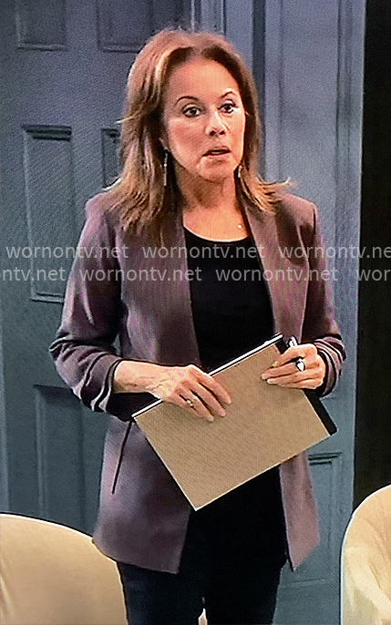 Alexis’s brown jacket on General Hospital