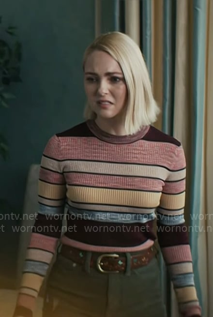 Alice’s striped sweater on Grosse Pointe Garden Society