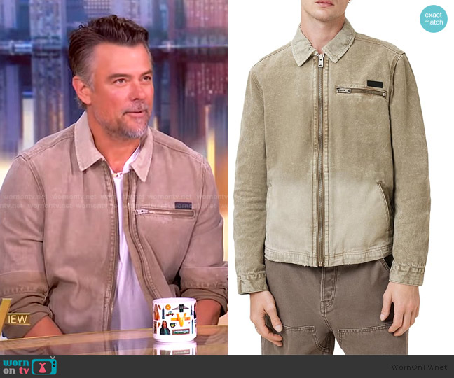 All Saints Rothwell Washed Cotton Zip Overshirt worn by Josh Duhamel on The View