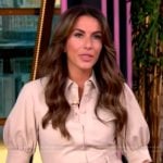 Alyssa’s khaki belted mini dress on The View