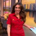 Alyssa’s red belted mini dress on The View