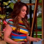 Alyssa's rainbow striped dress on The View