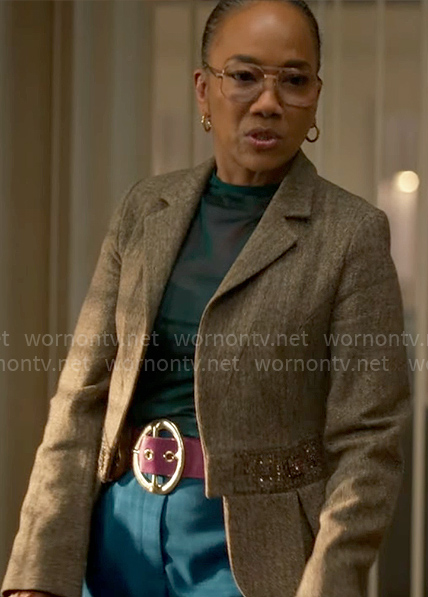 Amanda’s embellished tweed blazer on Will Trent
