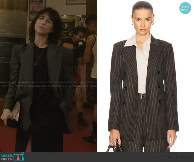 Ami Paris Double Breasted Blazer worn by Genevieve Lavigne (Charlotte Gainsbourg) on Etoile