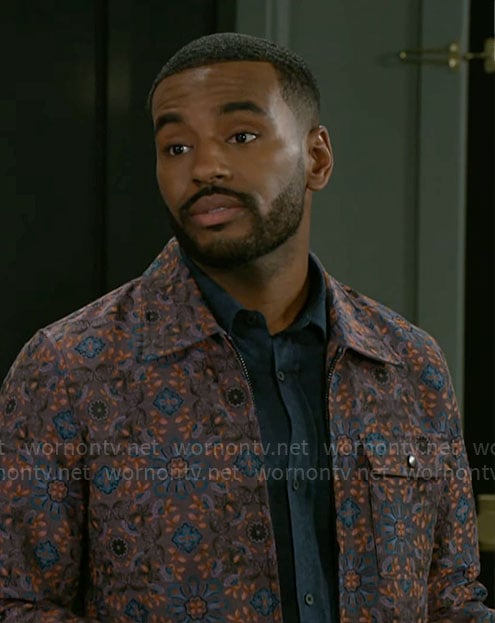 Andre’s floral jacket on Beyond the Gates