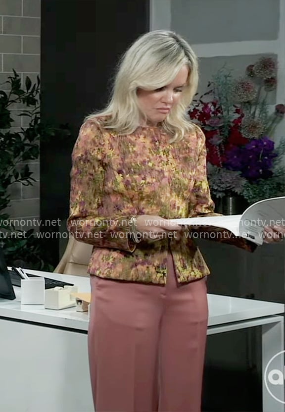 Ava’s printed jacket on General Hospital