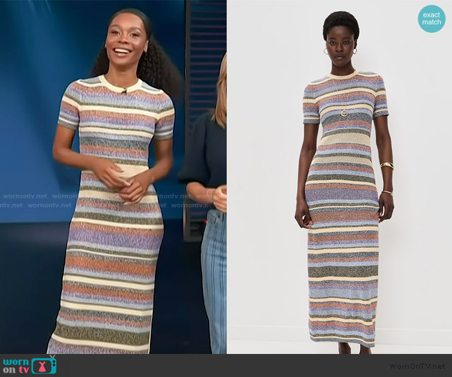 Ba&sh Tonnie Dress worn by Zuri Hall on Access Hollywood