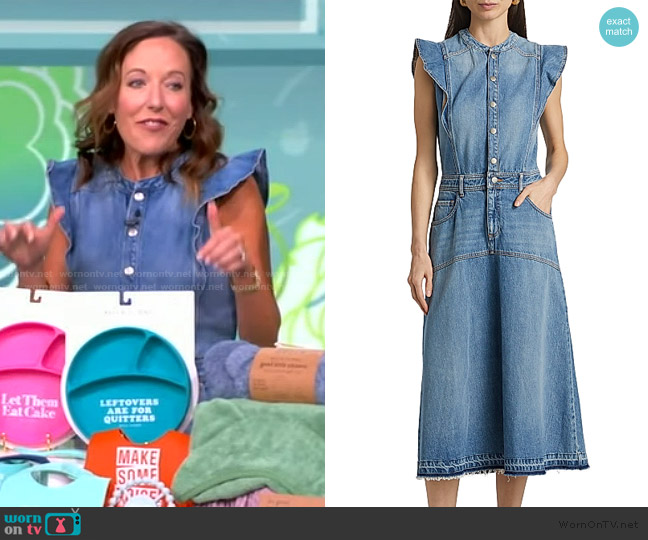 Ba&sh Vayea Denim Midi-Dress worn by Tunno Buelow on The View