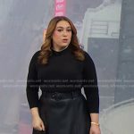 Violeta’s black mixed media dress on NBC News Daily