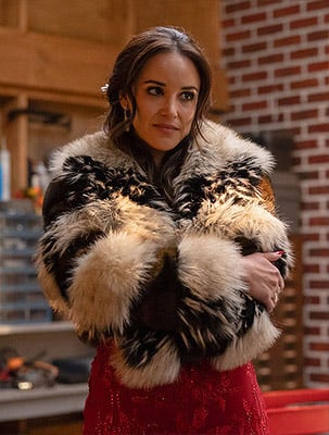 Birdie’s cropped fur jacket on Grosse Pointe Garden Society