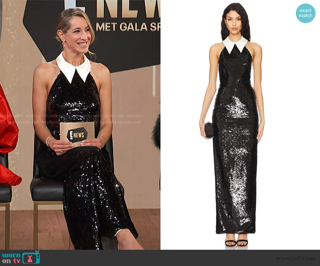 Bronx and Banco Wednesday Sequin Gown worn by Andrea Lavinthal on E! News