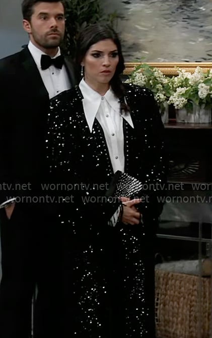 Brook Lynn’s black sequin suit at 2025 Nurses Ball on General Hospital