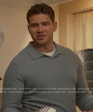 Buck’s blue collared sweater on 9-1-1