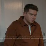 Buck’s brown half zip sweatshirt on 9-1-1
