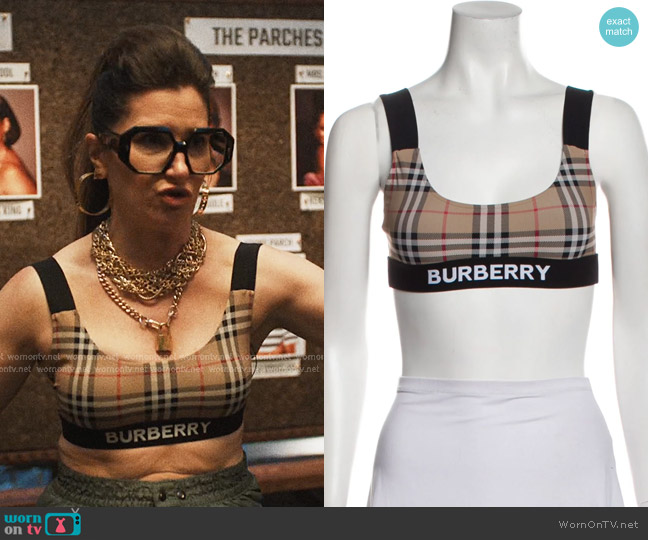 Burberry Check Sports Bra worn by Maya Mason (Kathryn Hahn) on The Studio