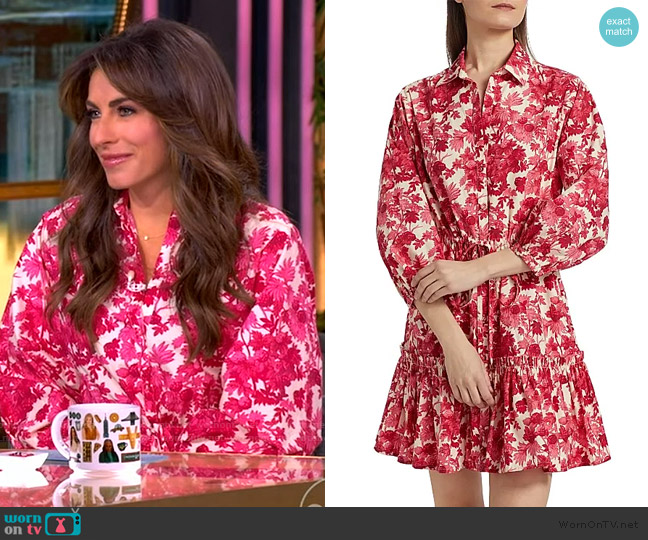 Cara Cara Robin Floral Cotton Mini Shirtdress worn by Alyssa Farah Griffin on The View